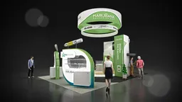 20x30 Island booth design by Reaction Space